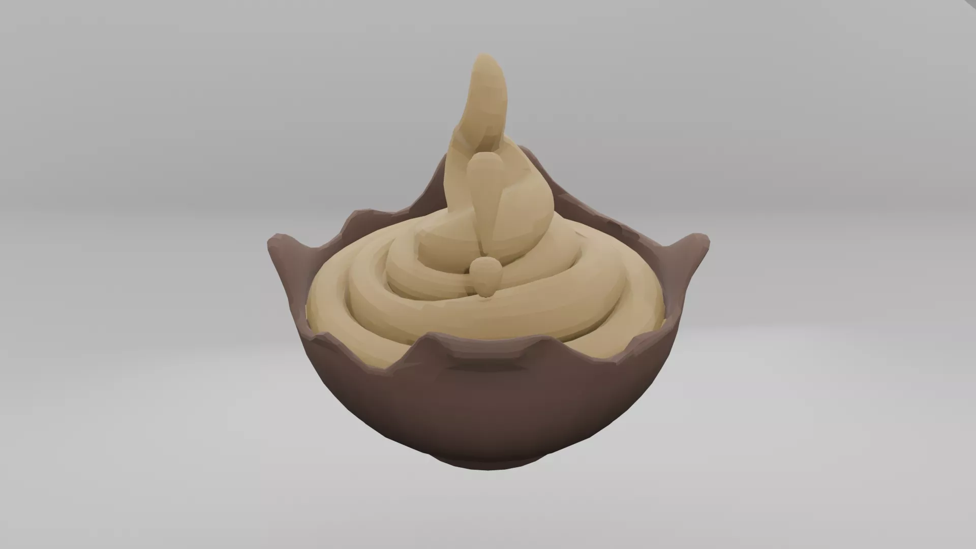 Yogurt Dairy Branding Mockup Low-poly 3D model