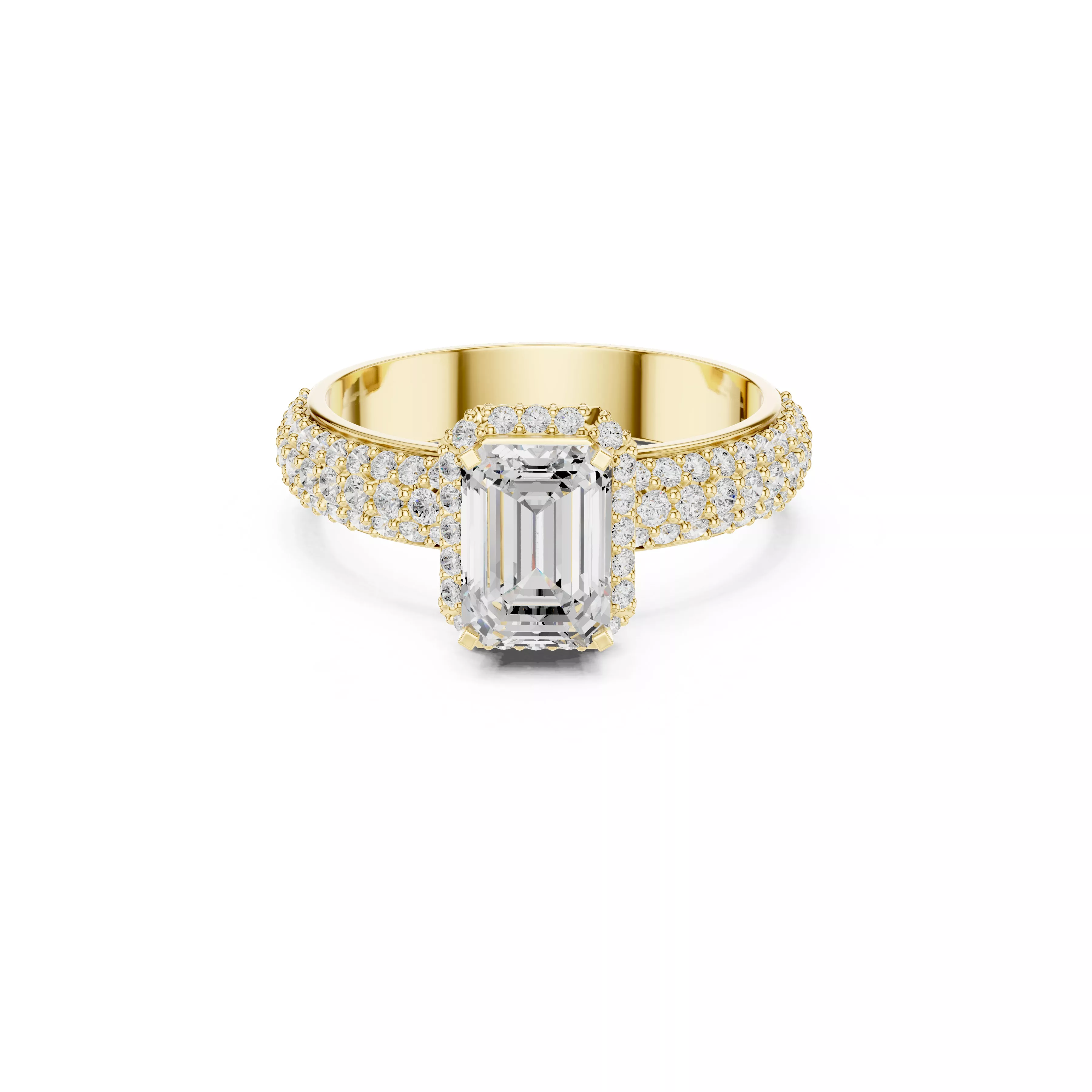 Diamond Ring Band Premium Jewelry CAD 3DM STL 1072 3D print model