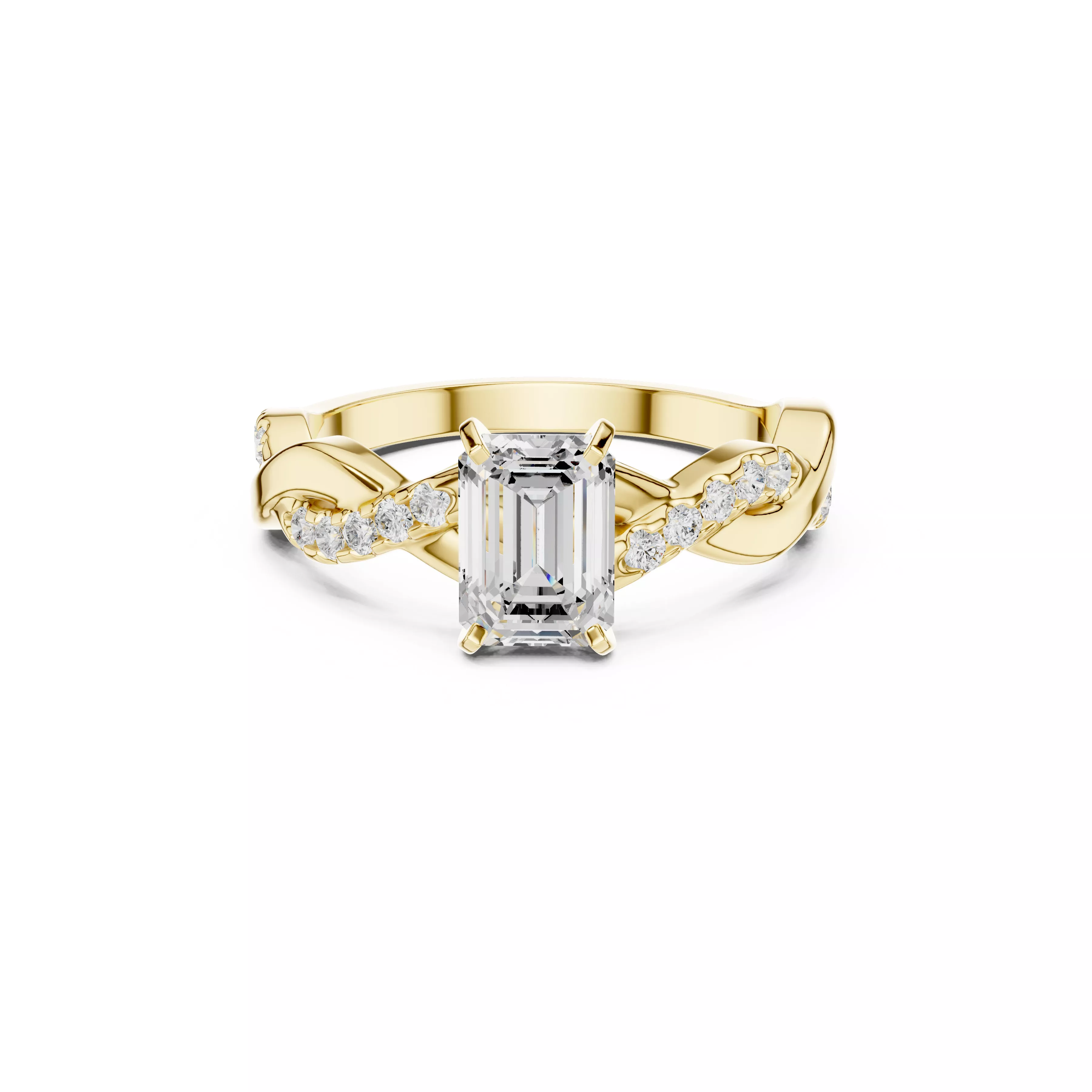 Diamond Ring Band Premium Jewelry CAD 3DM STL 1071 3D print model