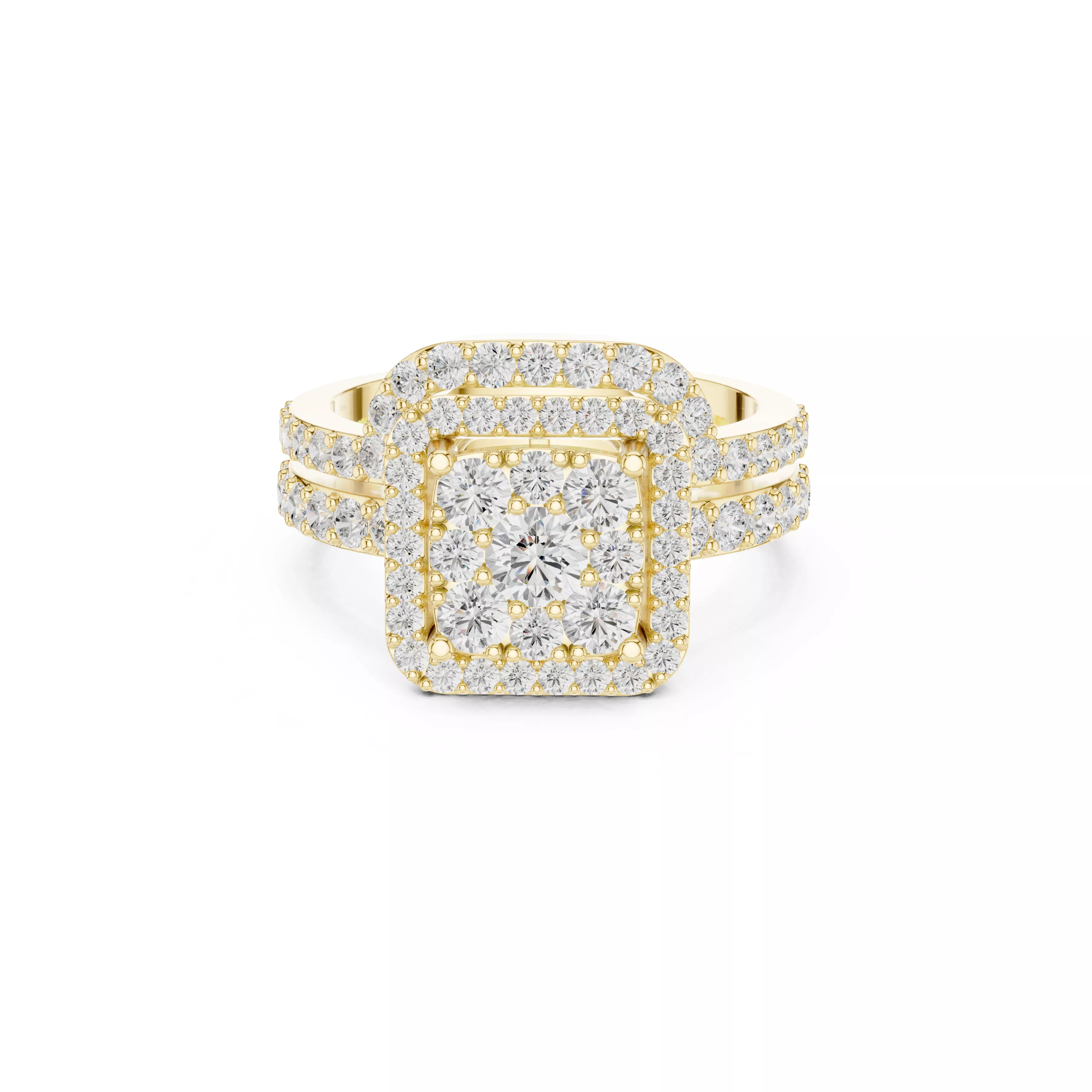 Diamond Ring Band Premium Jewelry CAD 3DM STL 583 3D print model