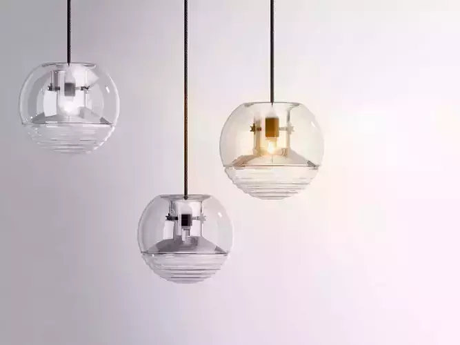 Flask four glass pendant lights