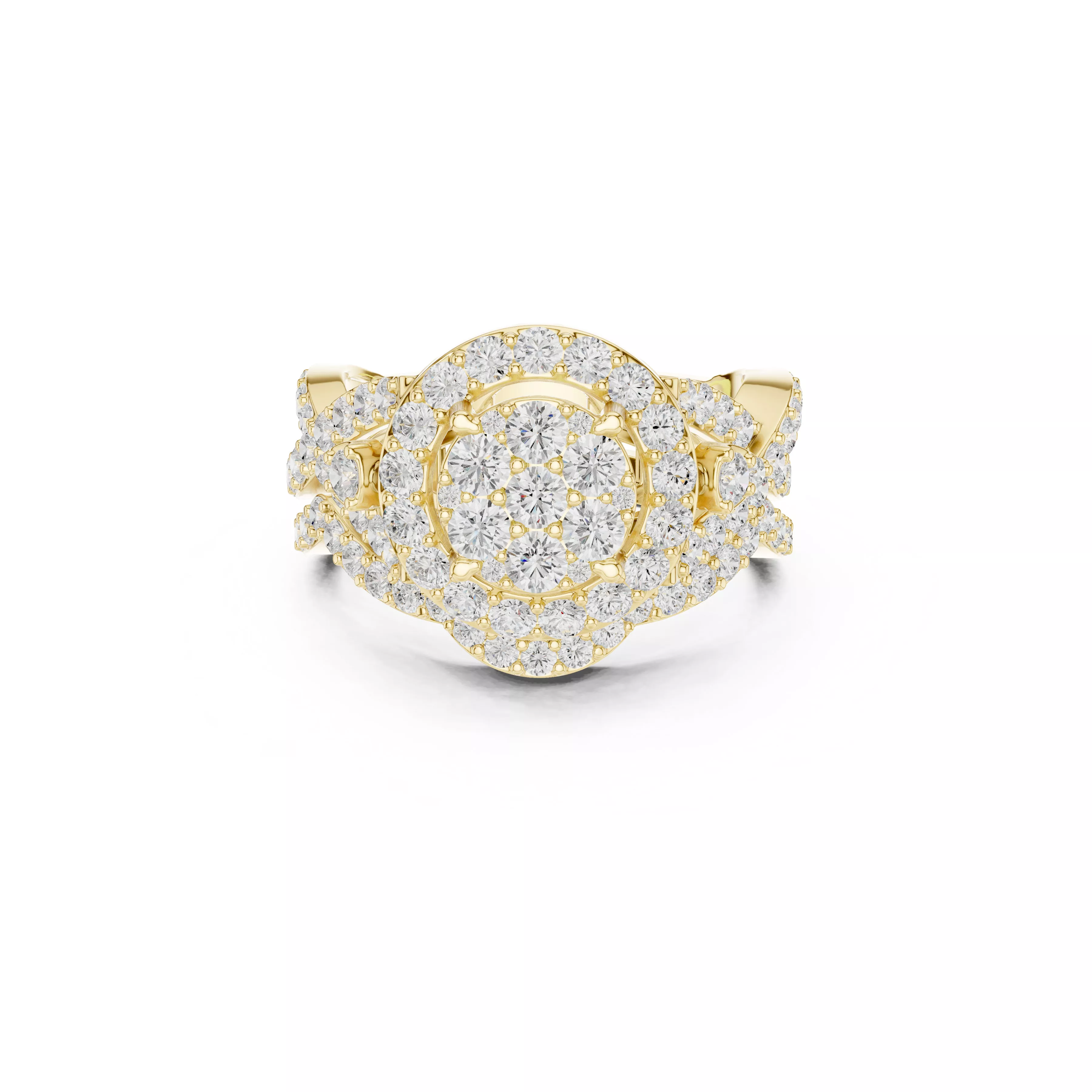 Diamond Ring Band Premium Jewelry CAD 3DM STL 582 3D print model