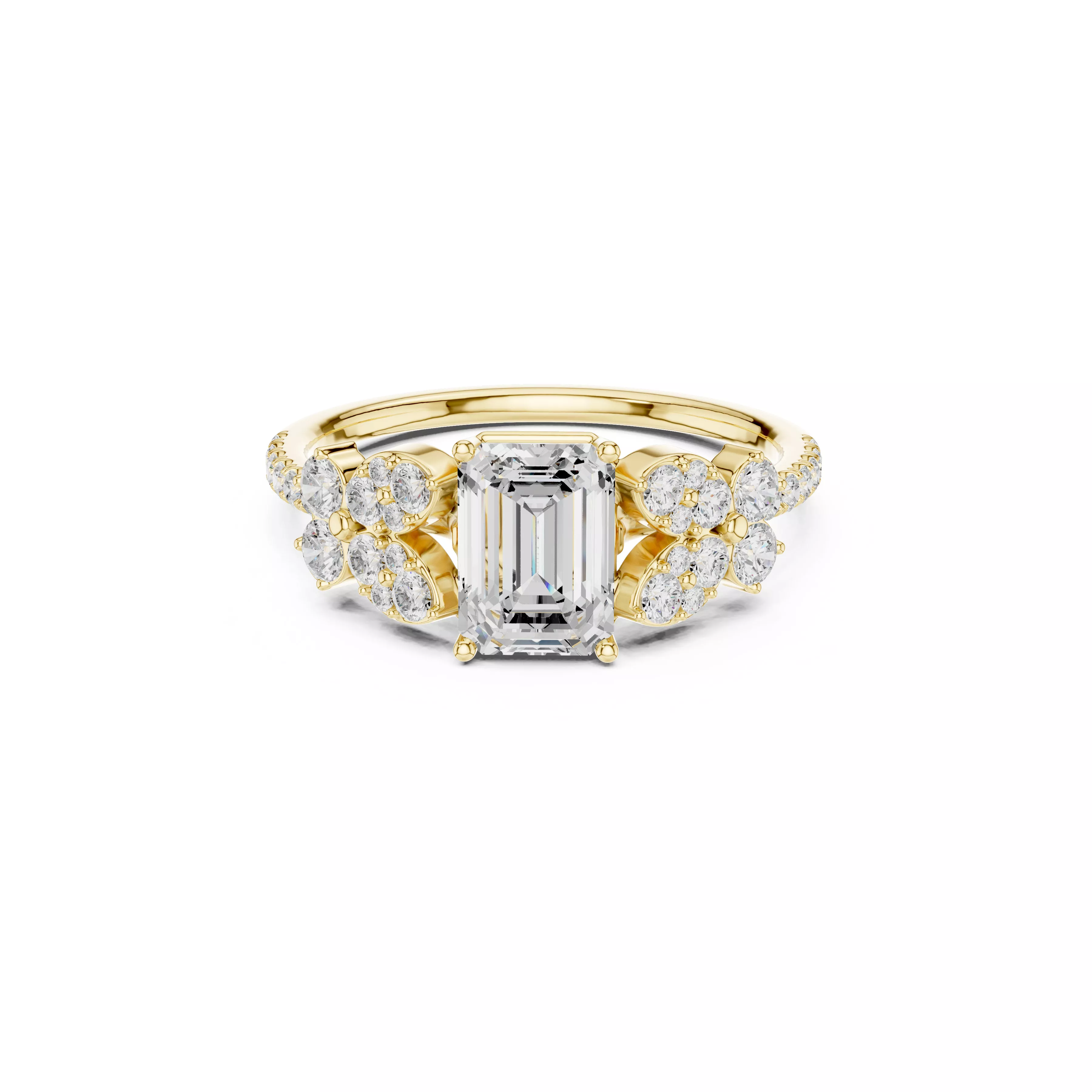 Diamond Ring Band Premium Jewelry CAD 3DM STL 1069 3D print model