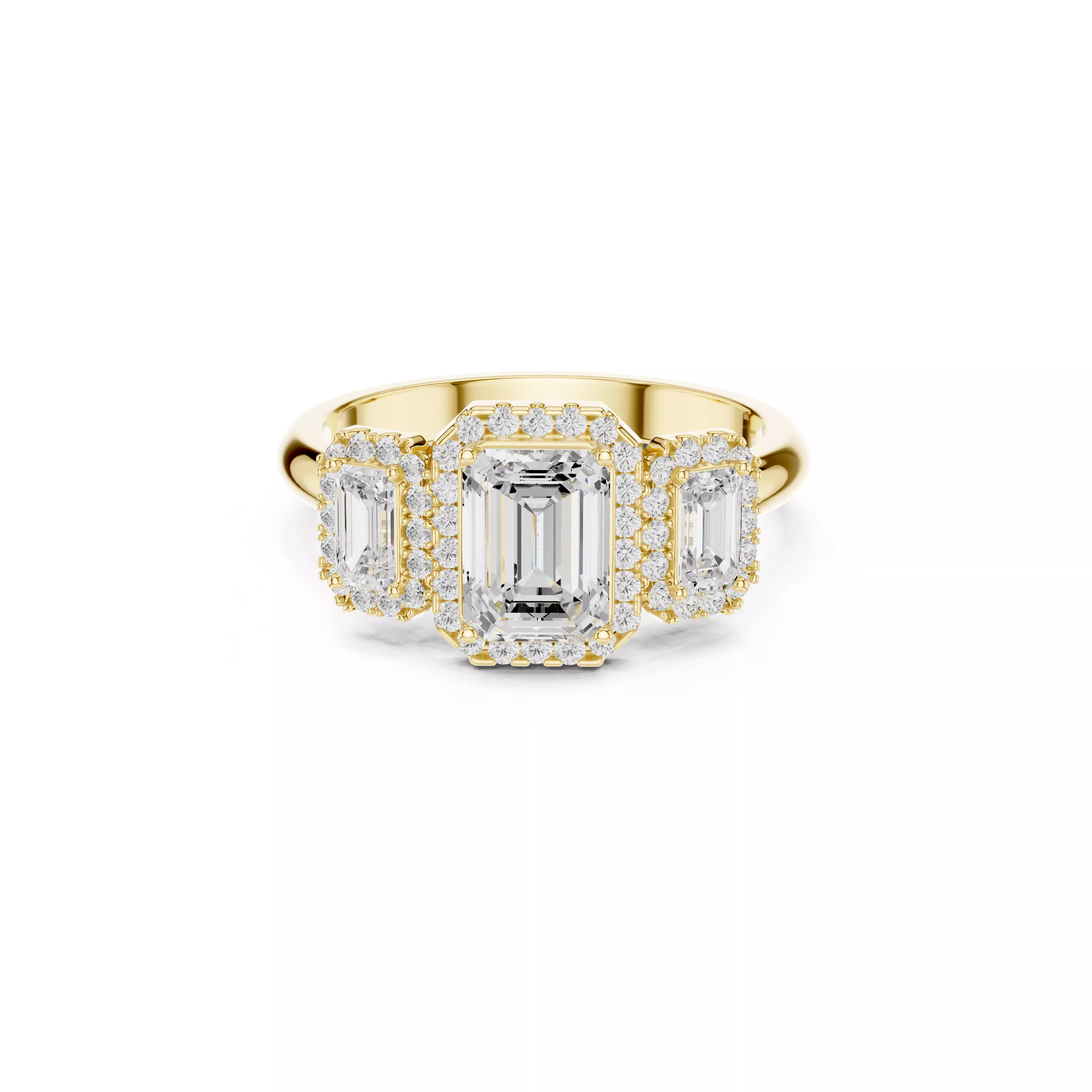 Diamond Ring Band Premium Jewelry CAD 3DM STL 1067 3D print model