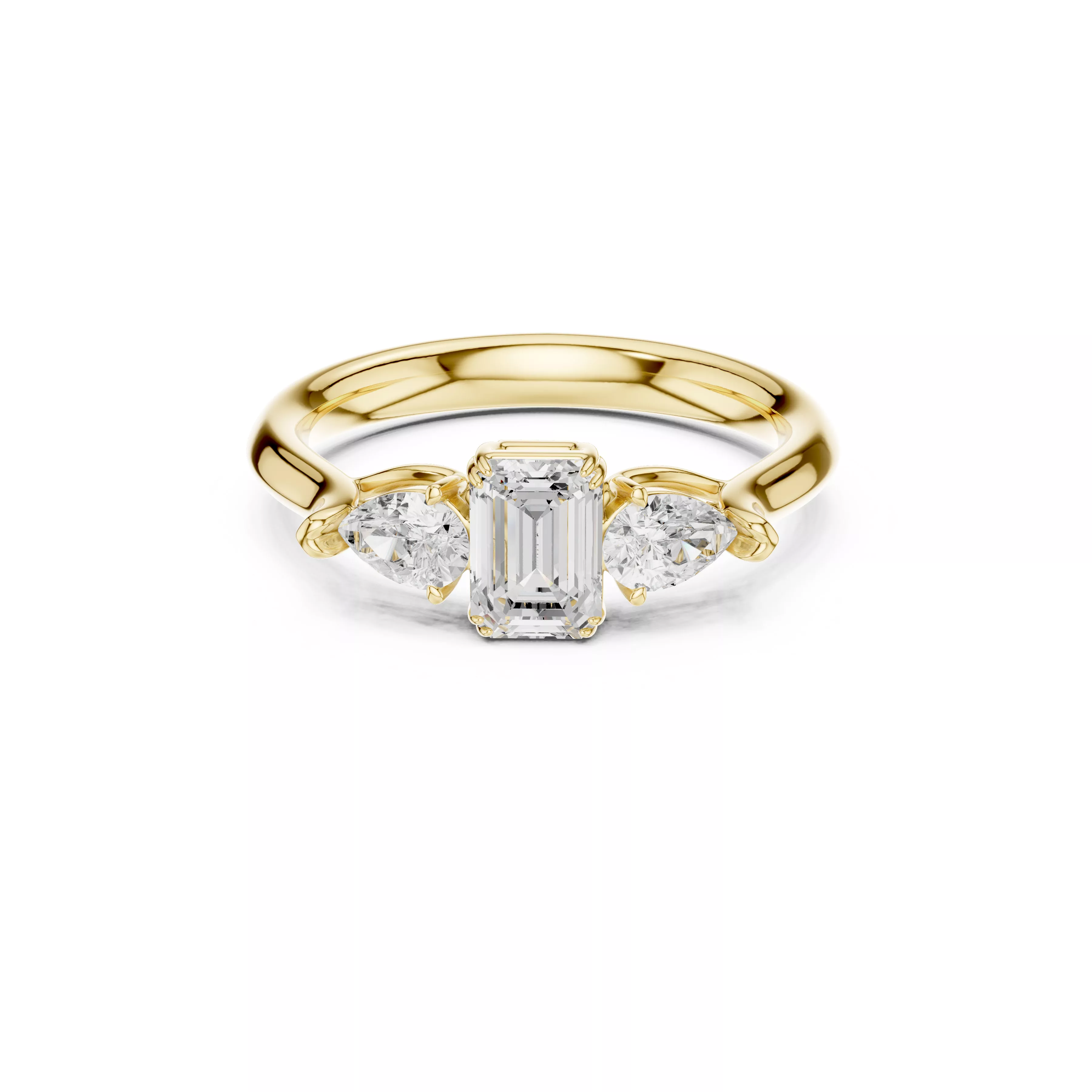 Vintage Diamond Ring STL 3DM Gold Ring Band CAD A4889 3D print model
