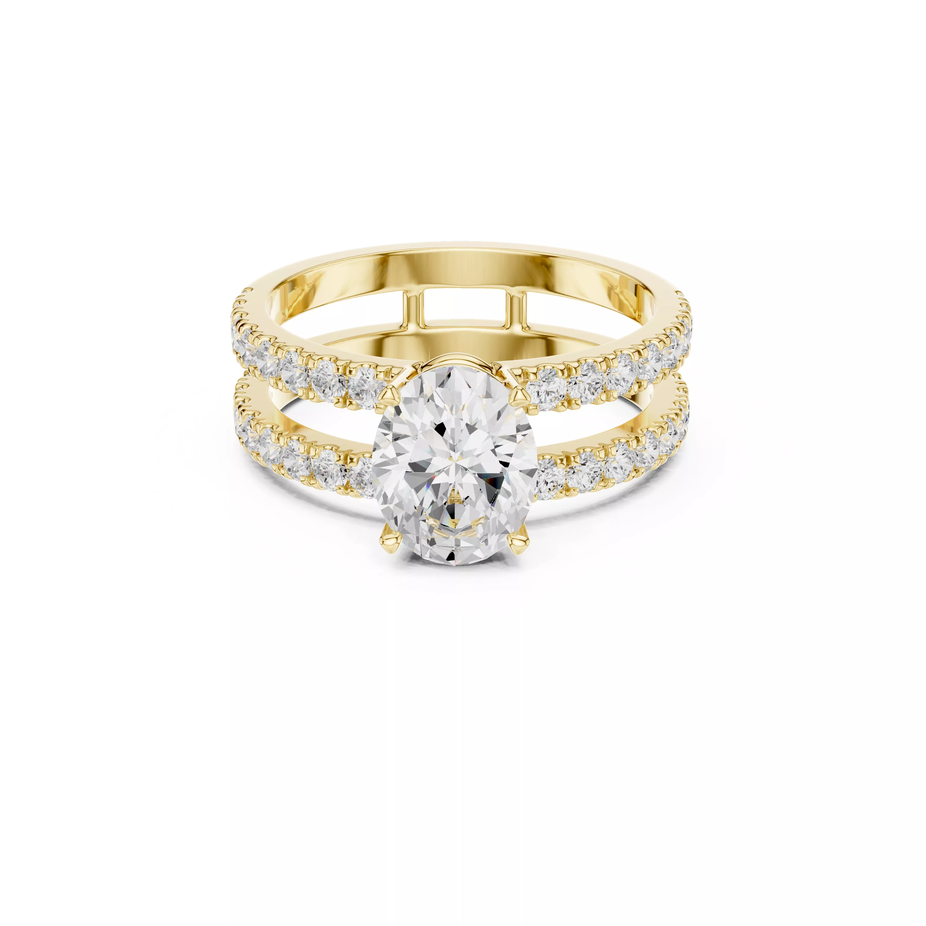 Diamond Ring Band Premium Jewelry CAD 3DM STL 1060 3D print model