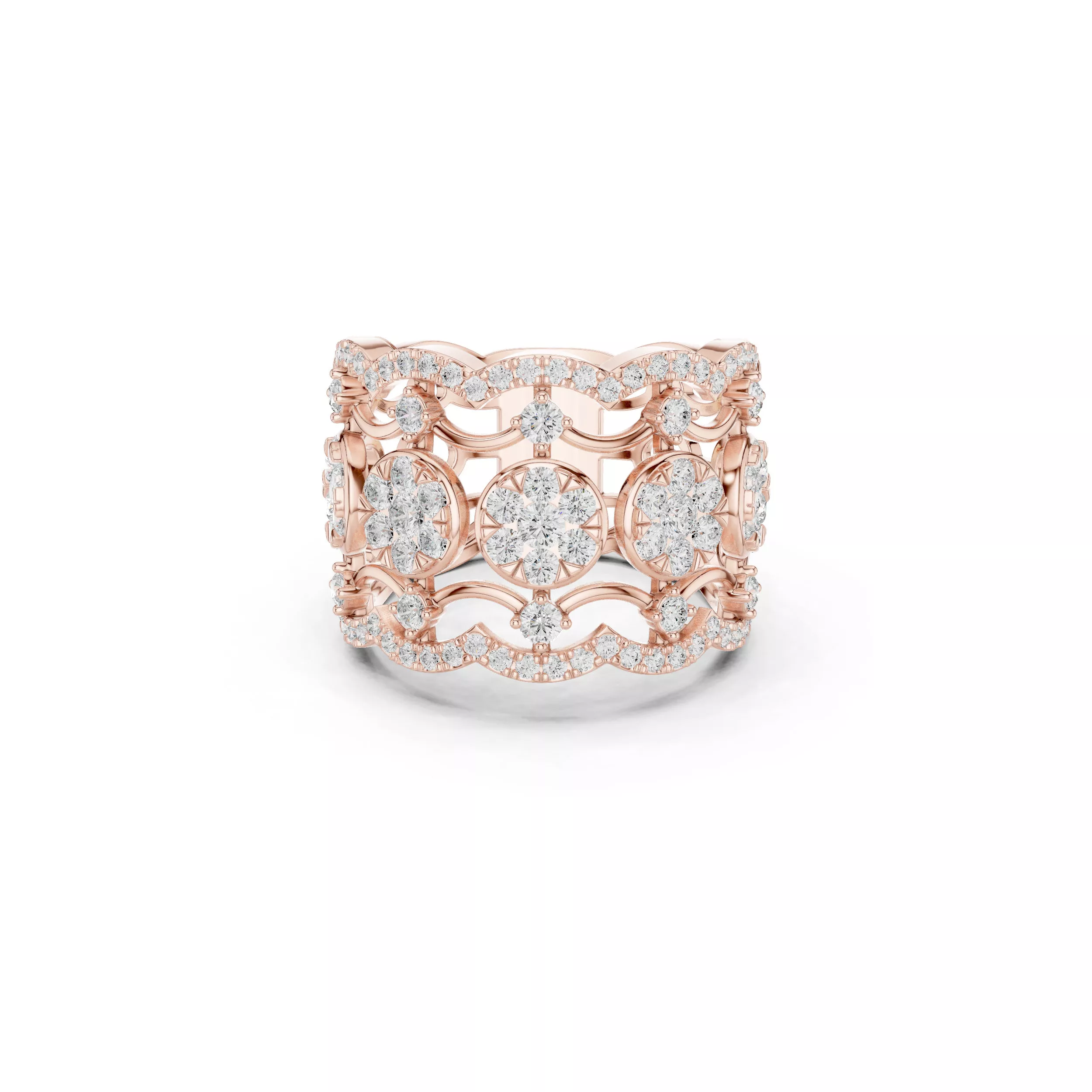 Buy Diamond Ring CAD Design STL 3DM Gold Ring Band R818 3D print model