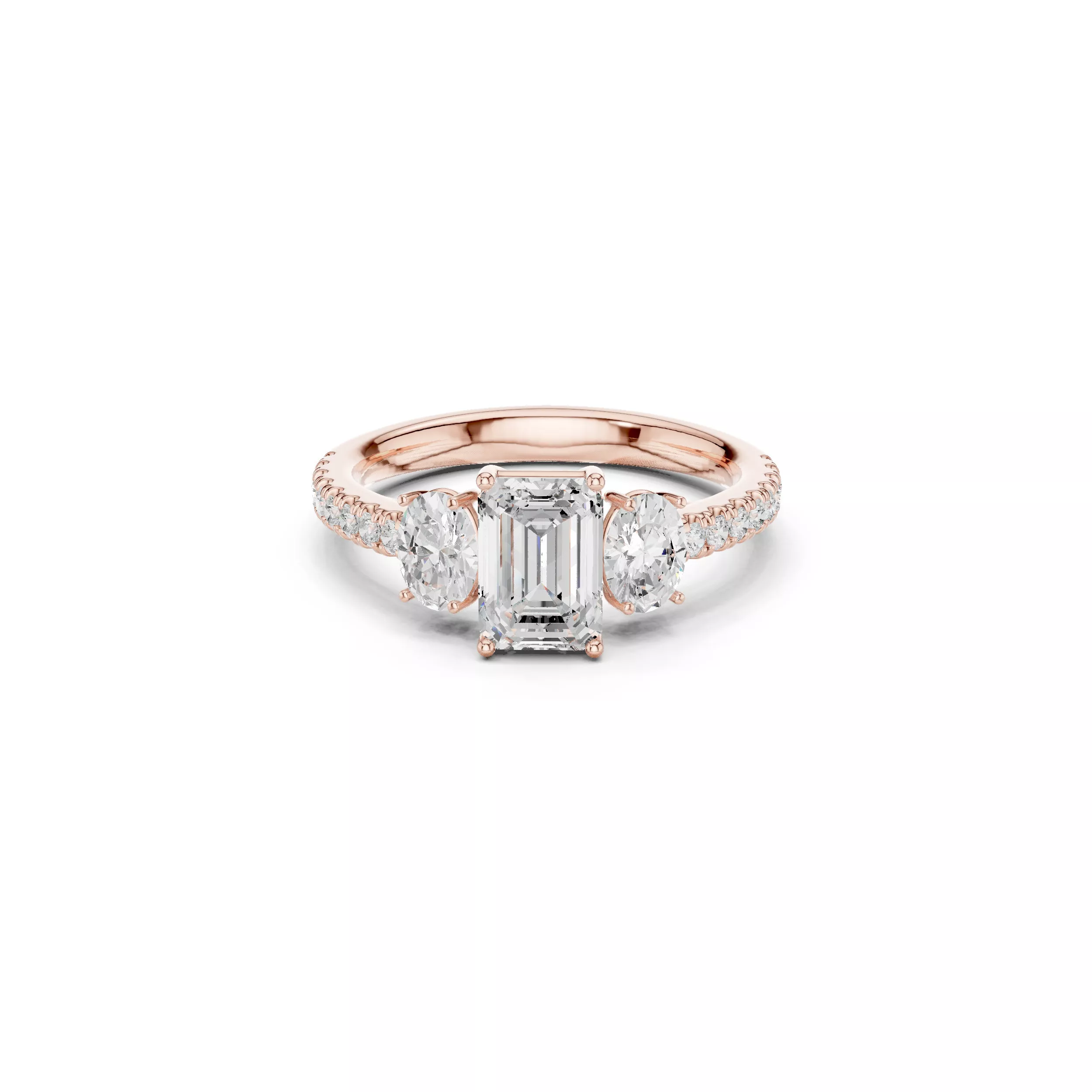 Buy Diamond Ring CAD Design STL 3DM Gold Ring Band R706 3D print model