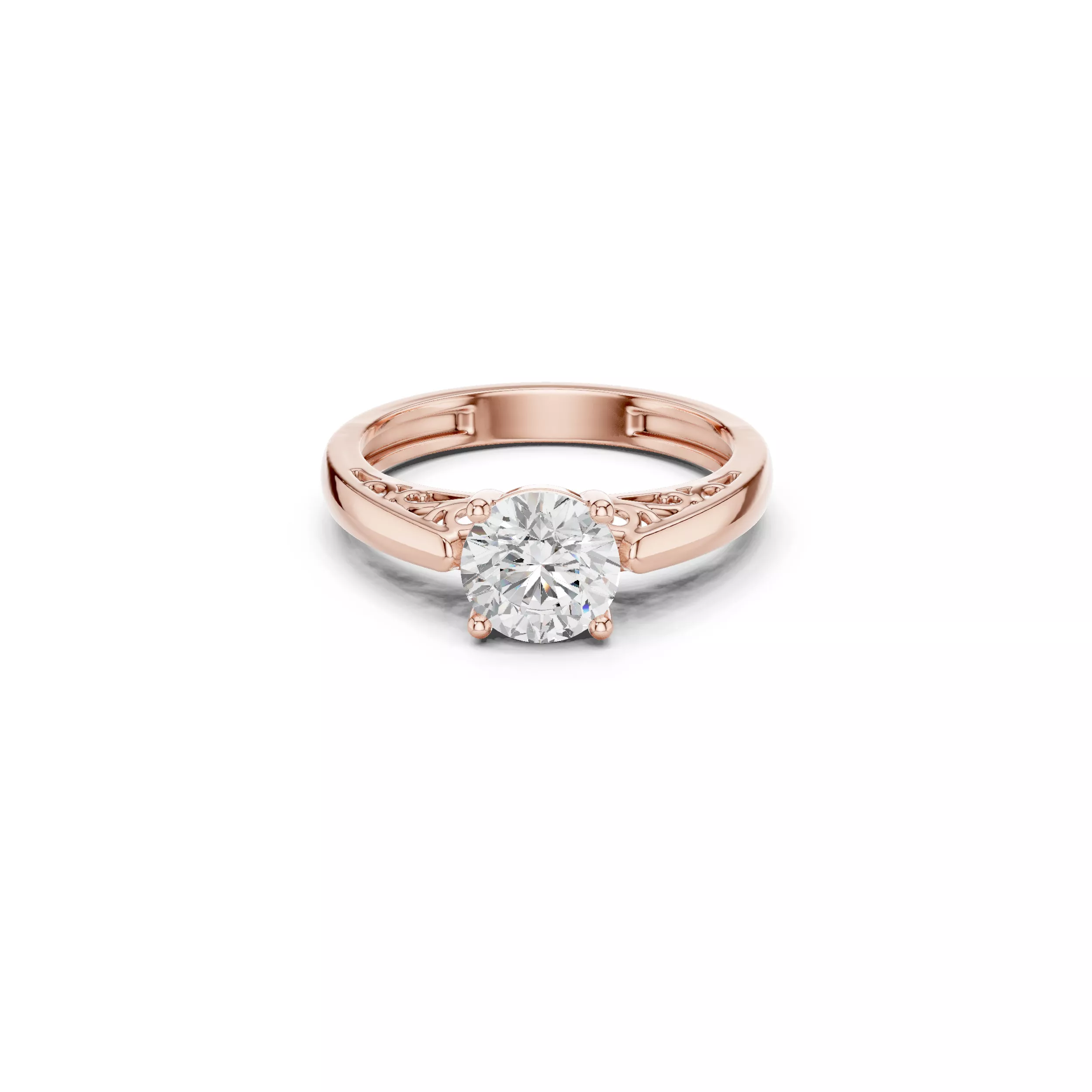 Buy Diamond Ring CAD Design STL 3DM Gold Ring Band R815 3D print model
