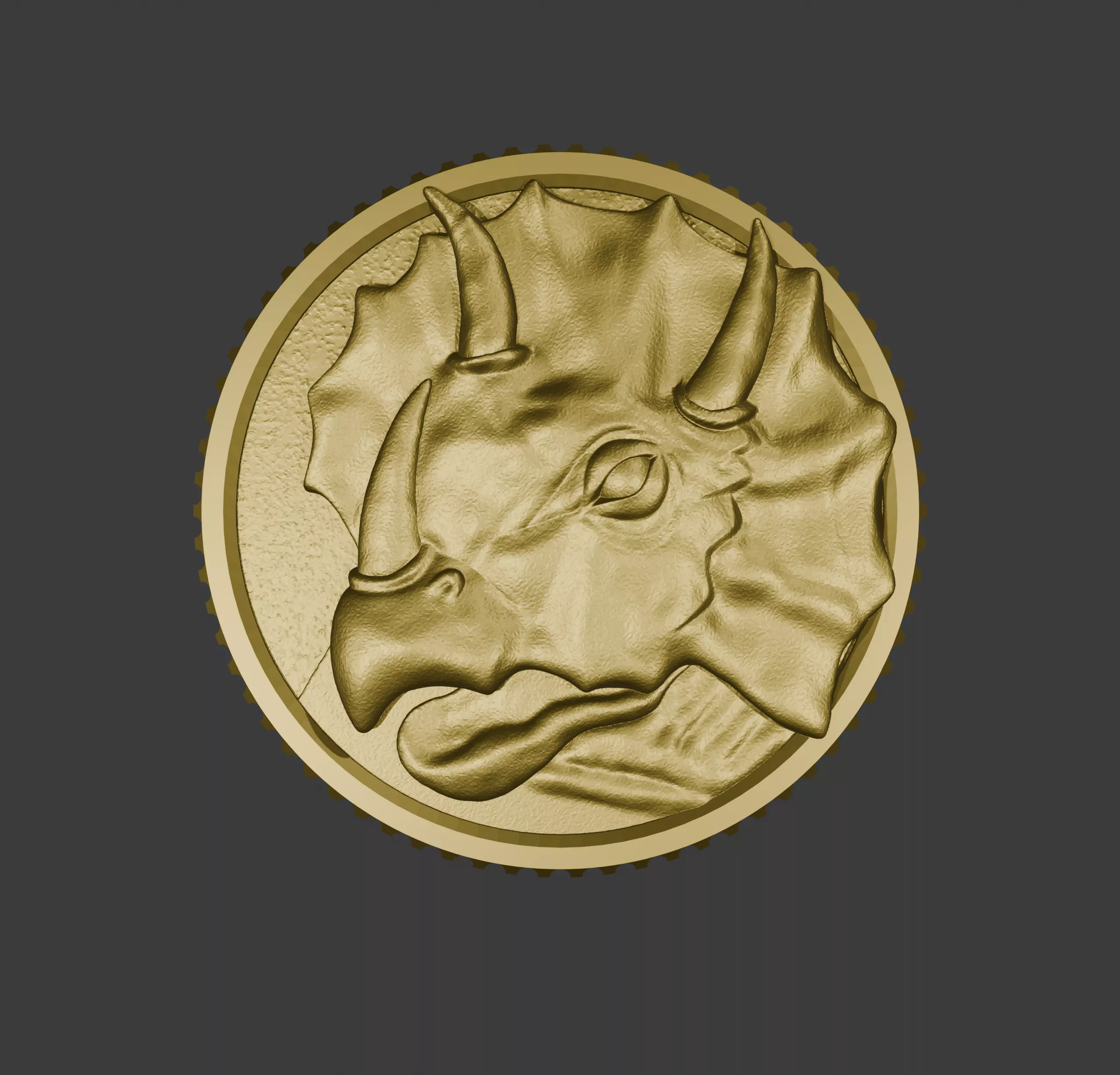 Triceratops Power Coin - Mighty Morphin Power Rangers 3D print model