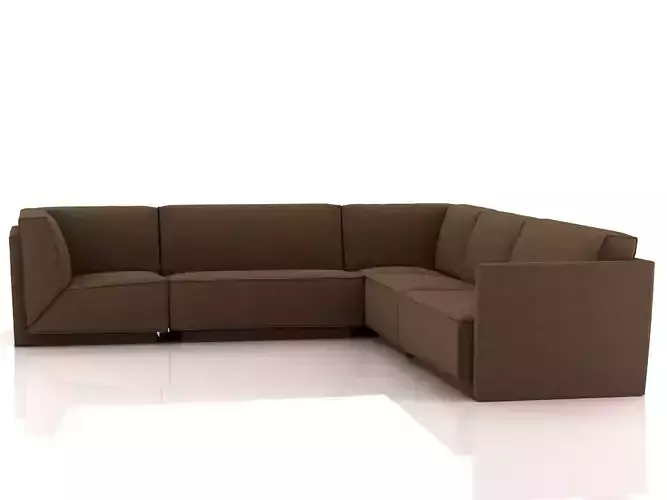 Doutzen set person sectional sofa 3D model Doutzen set person sectional sofa 3D model