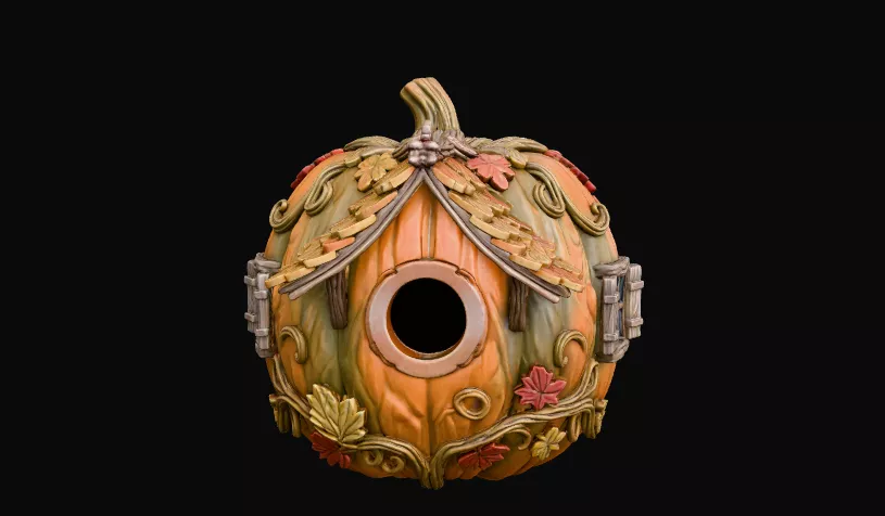 Pumpkin Gnome House STL Fantasy Autumn 3D Printable 3D print model