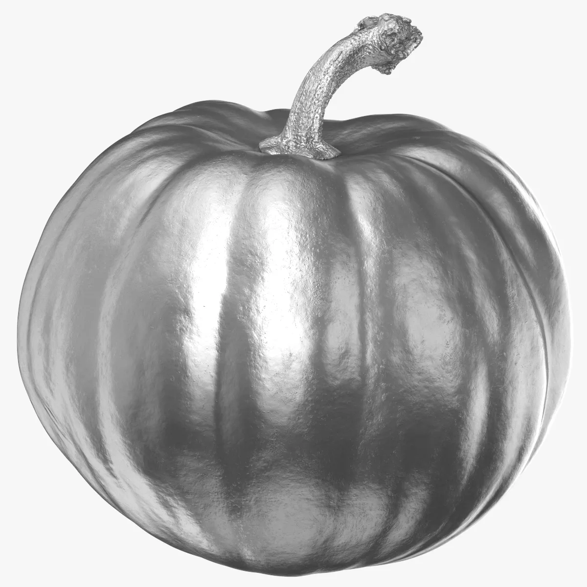 Pumpkin 02 Silver 1 3D model