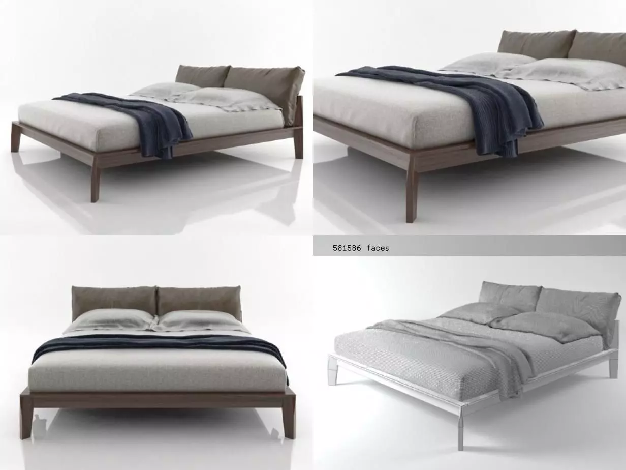 Wish person bed 3D model_4