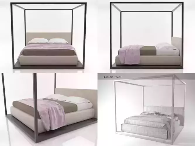 Alcova canopy bed frame