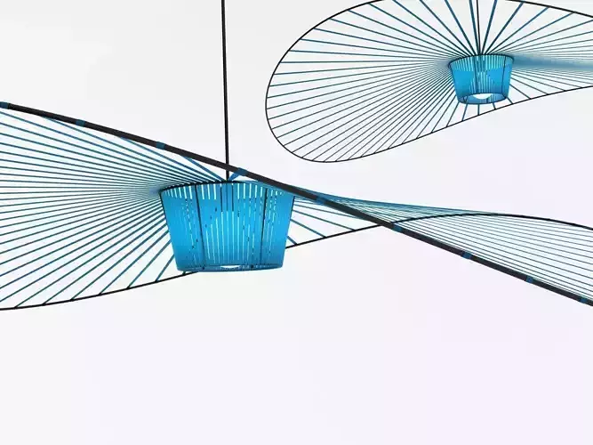 Vertigo hanging lamp made of metal and wood