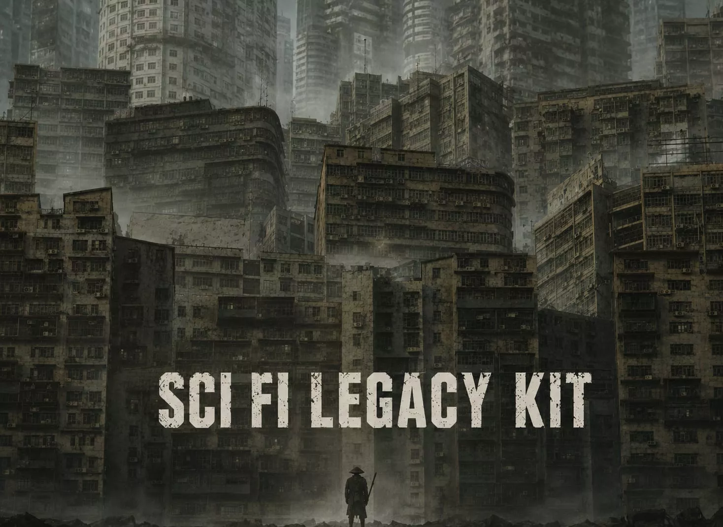 Sci-Fi Legacy Kit 26 Building Kitbash Pack 3D model