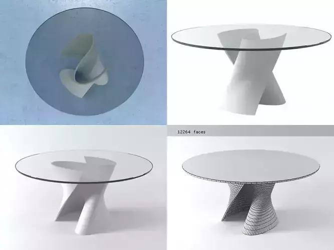 S Table dining with glass top