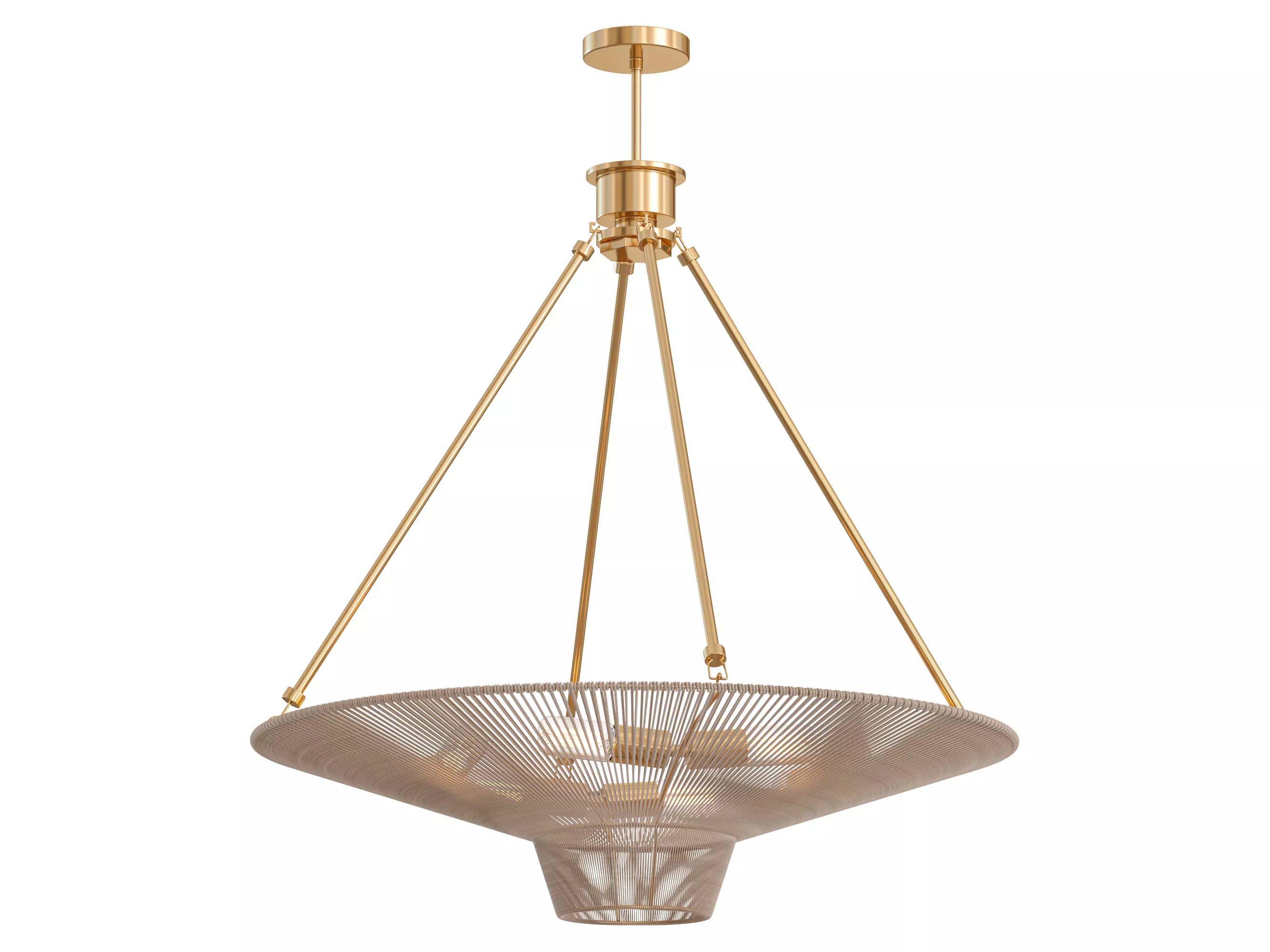 Baird Jute Pendant Light - By CB2 3D model