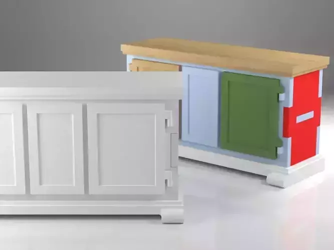 Paper Buffet 3D model Paper Buffet 3D model