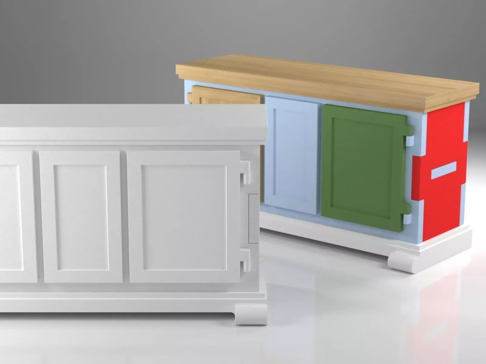 Paper Buffet 3D model_0