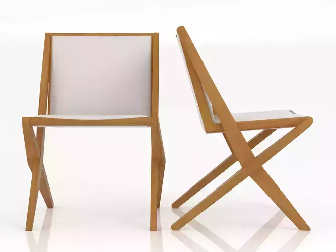 Luiza wooden chair with seat and back
