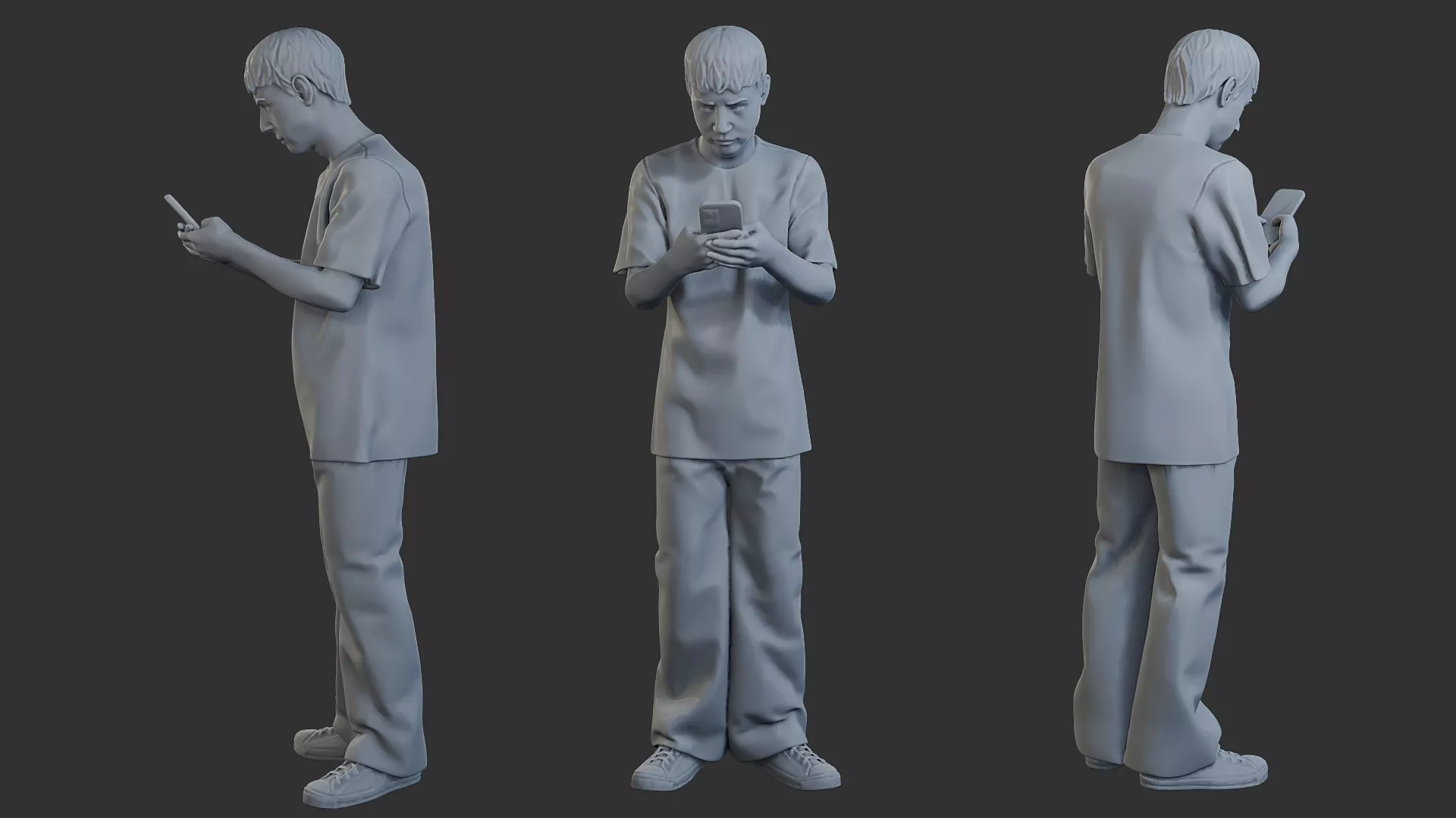 Street Boy 001 3D print model