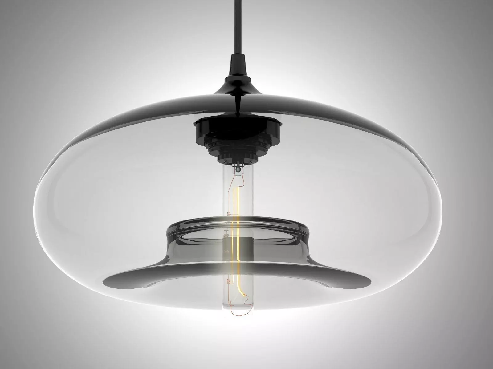 Pendant Set modern glass light 3D model_4