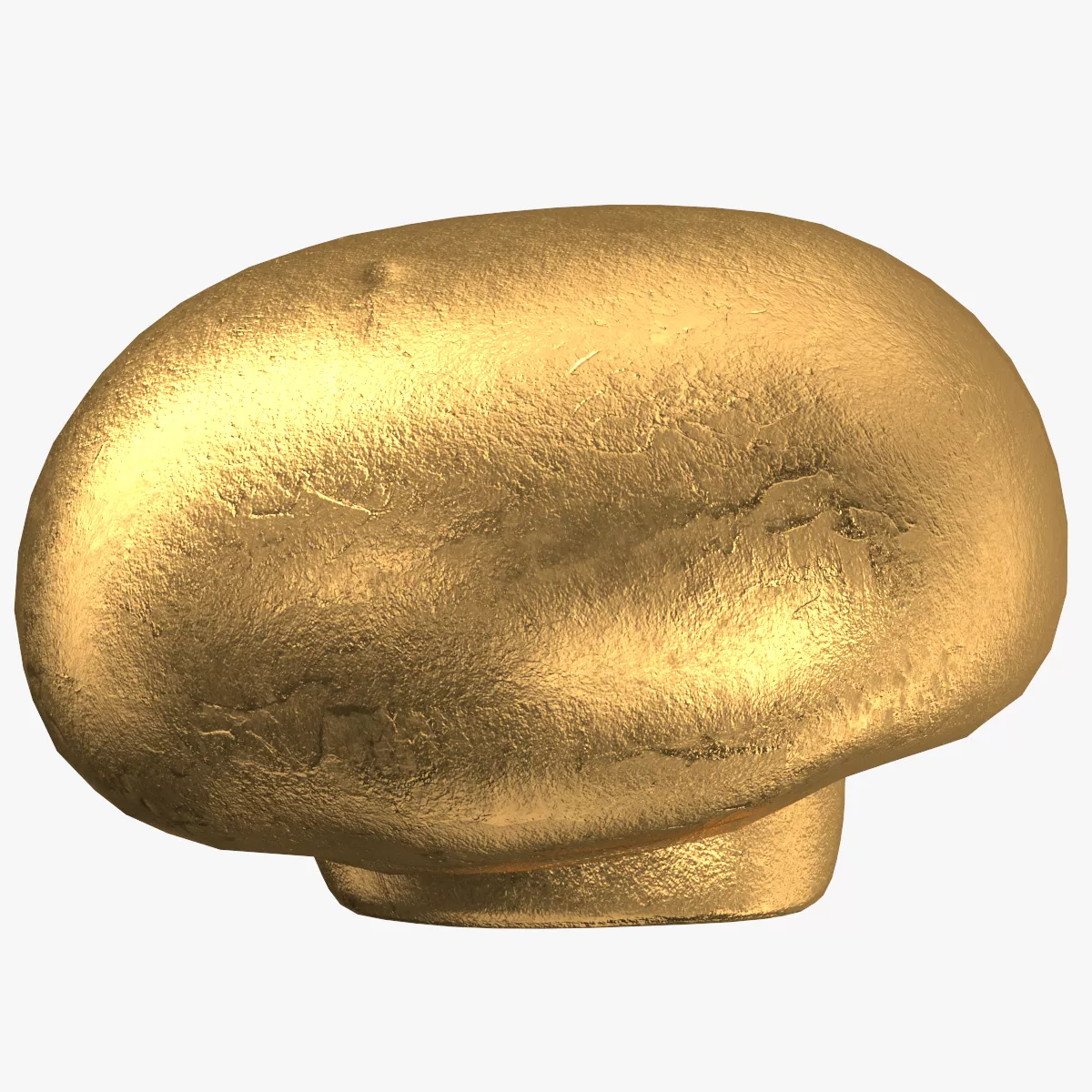 White Button Mushroom 03 Game Ready Gold 3D model