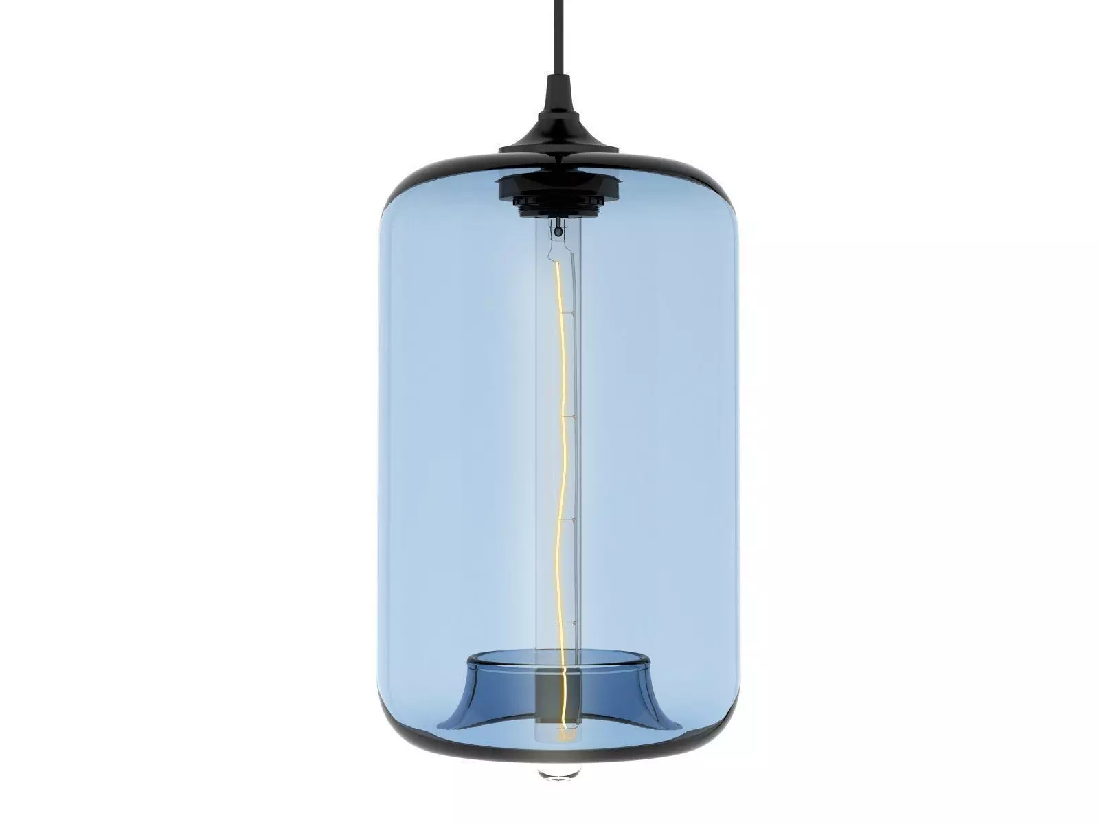 Pod glass pendant light 3D model_3