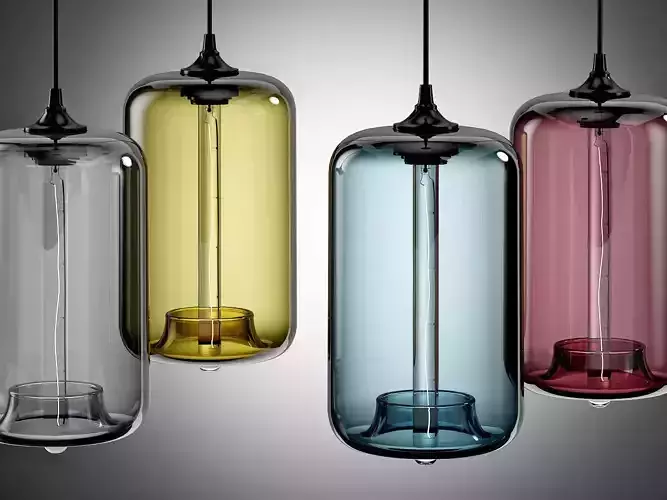 Pod glass pendant light