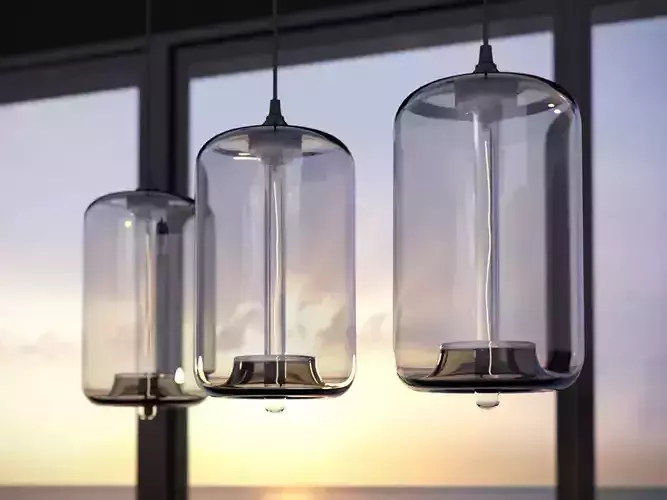 Pod glass pendant light