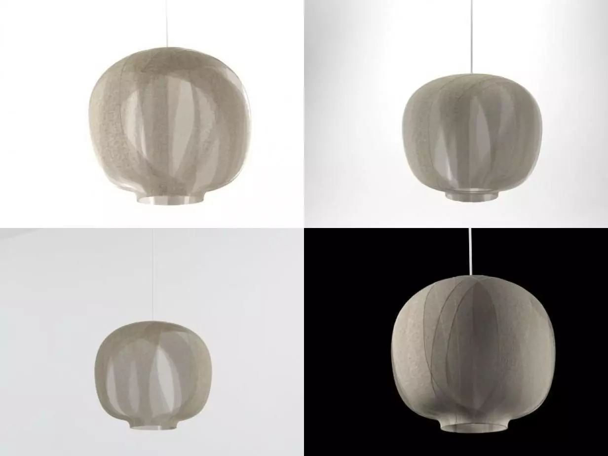 Nuno five paper lanterns hanging from ceiling 3D model_3