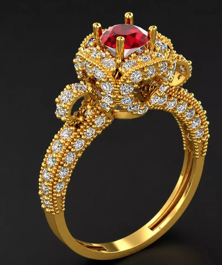 Diamond ring 3D model