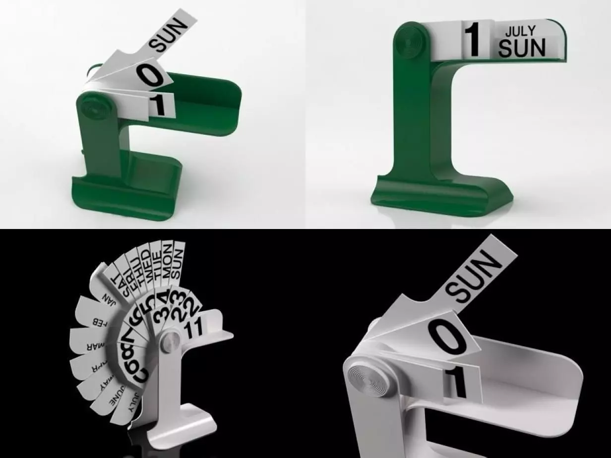 Timor july sun calendar 3D model_5