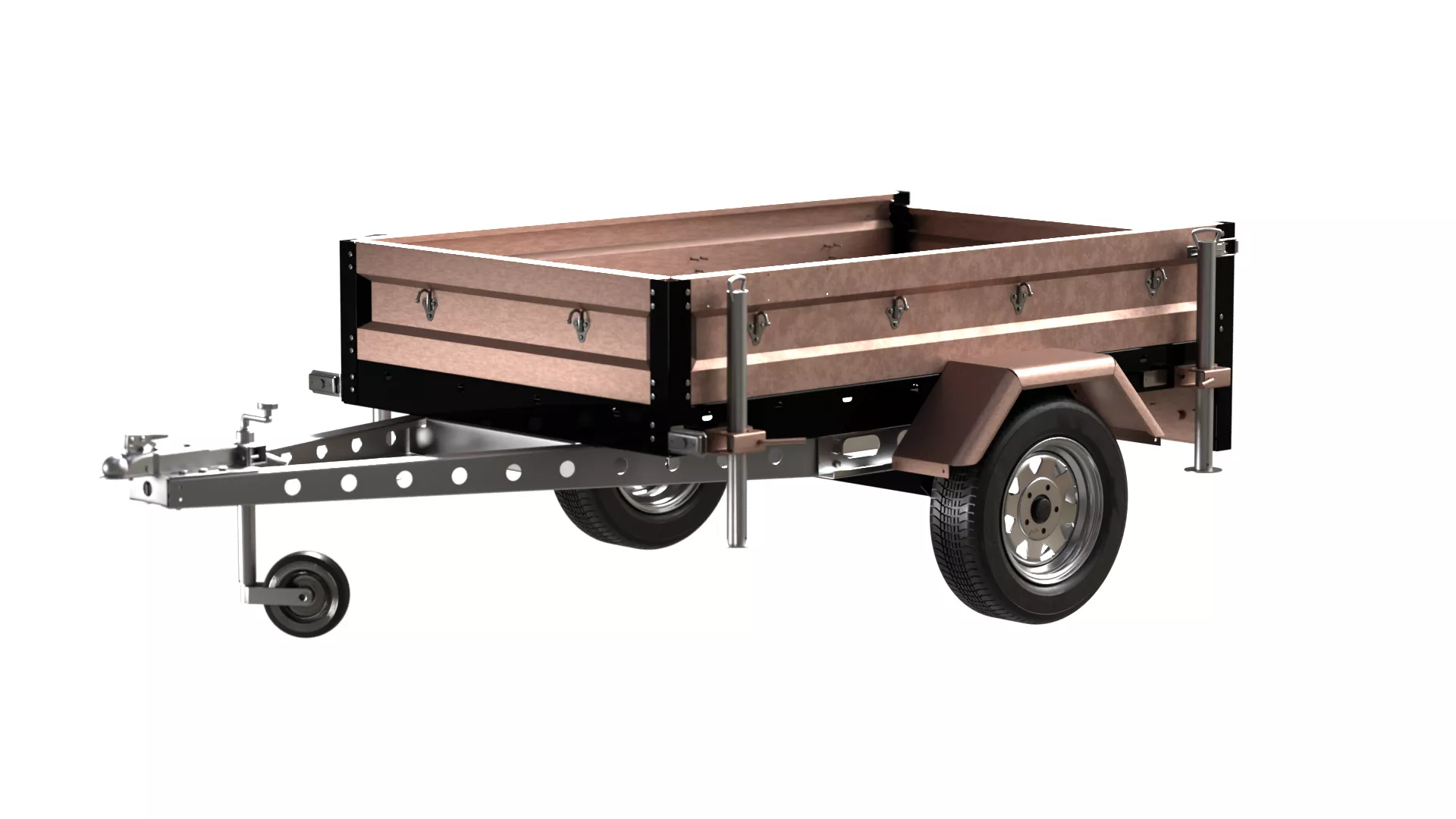 Single Axle Utility Trailer for Trucks and Car 3D model