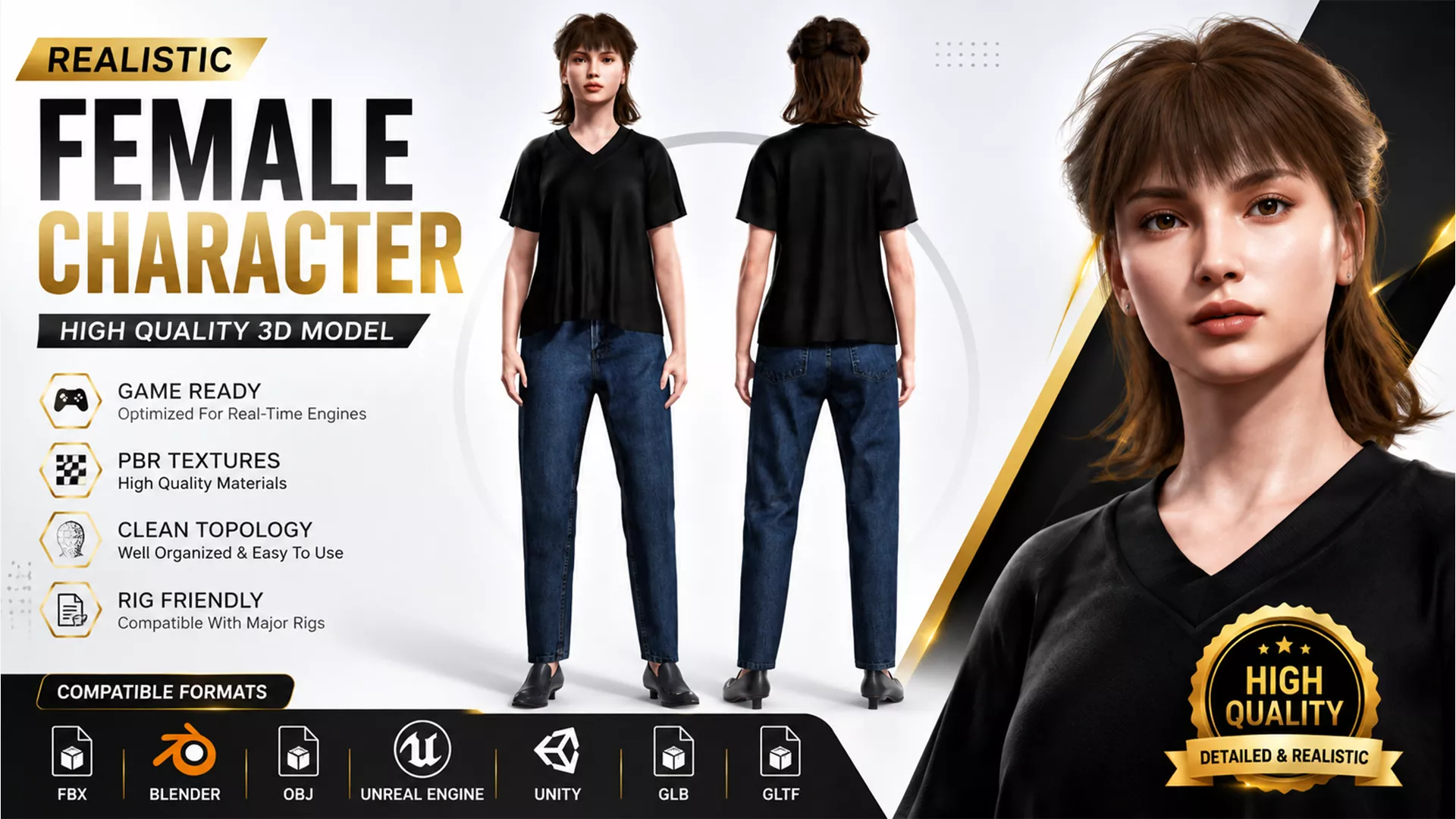 Beautiful Woman Model 3D model