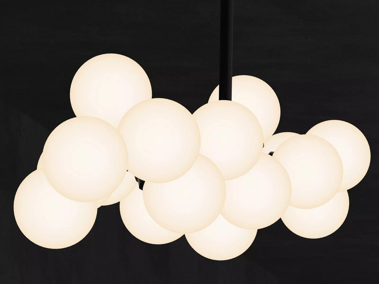 Mimosa pendant light with balls hanging from it 3D model_7