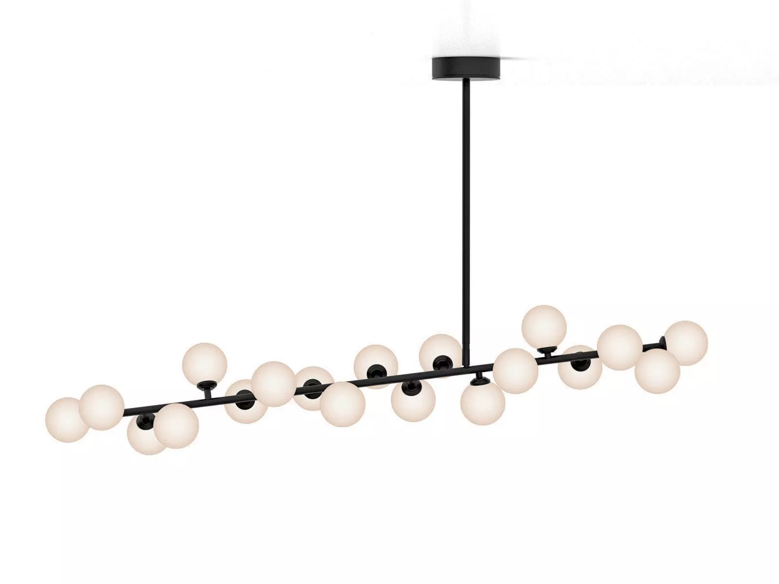 Mimosa pendant light with balls hanging from it 3D model_5