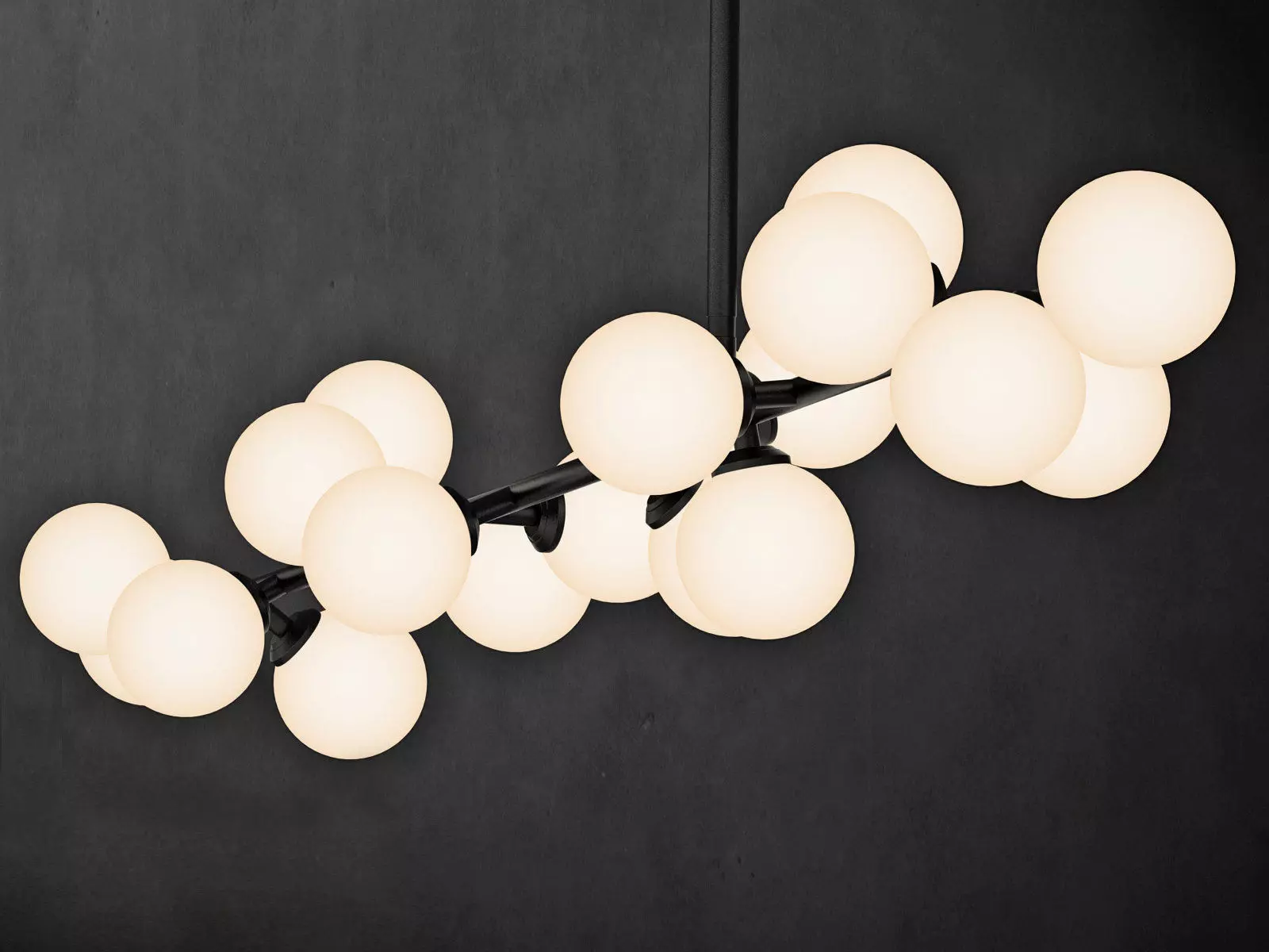 Mimosa pendant light with balls hanging from it 3D model_4