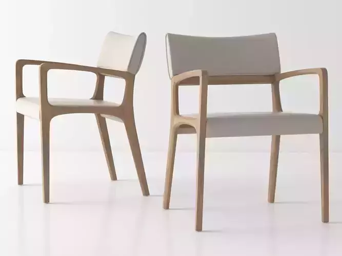 Anna two armchairs with wooden frame