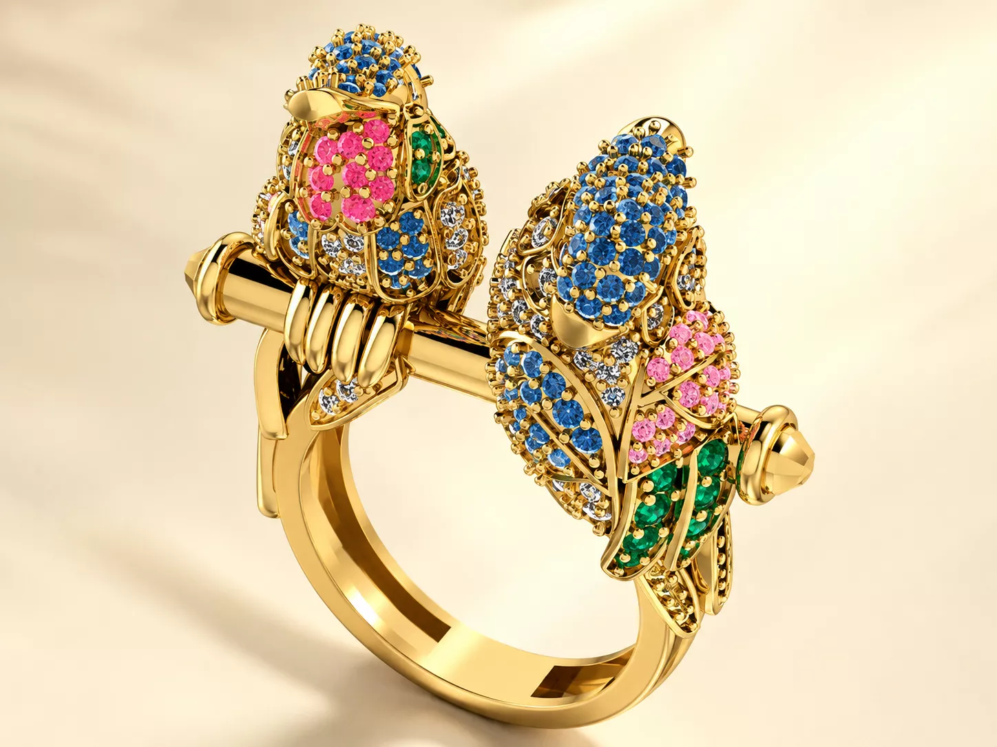 Parrot Ring 3D print model 3D print model