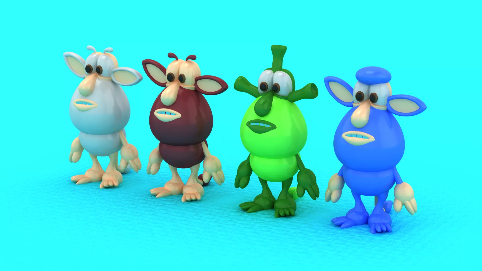Booba Cartoon Characters 3D print model