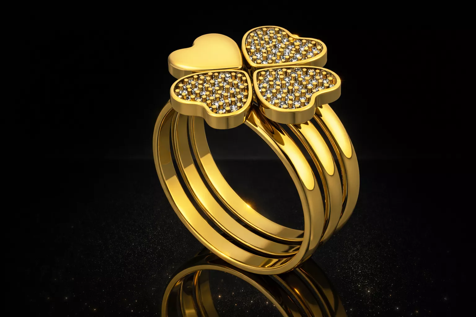 Ring Gold Diamonds 3d model 3D print model