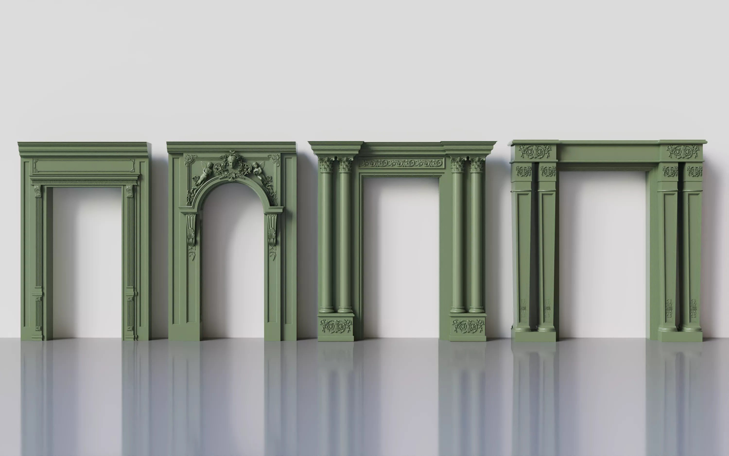 Arched doorway Arcade 3D model18 3D model