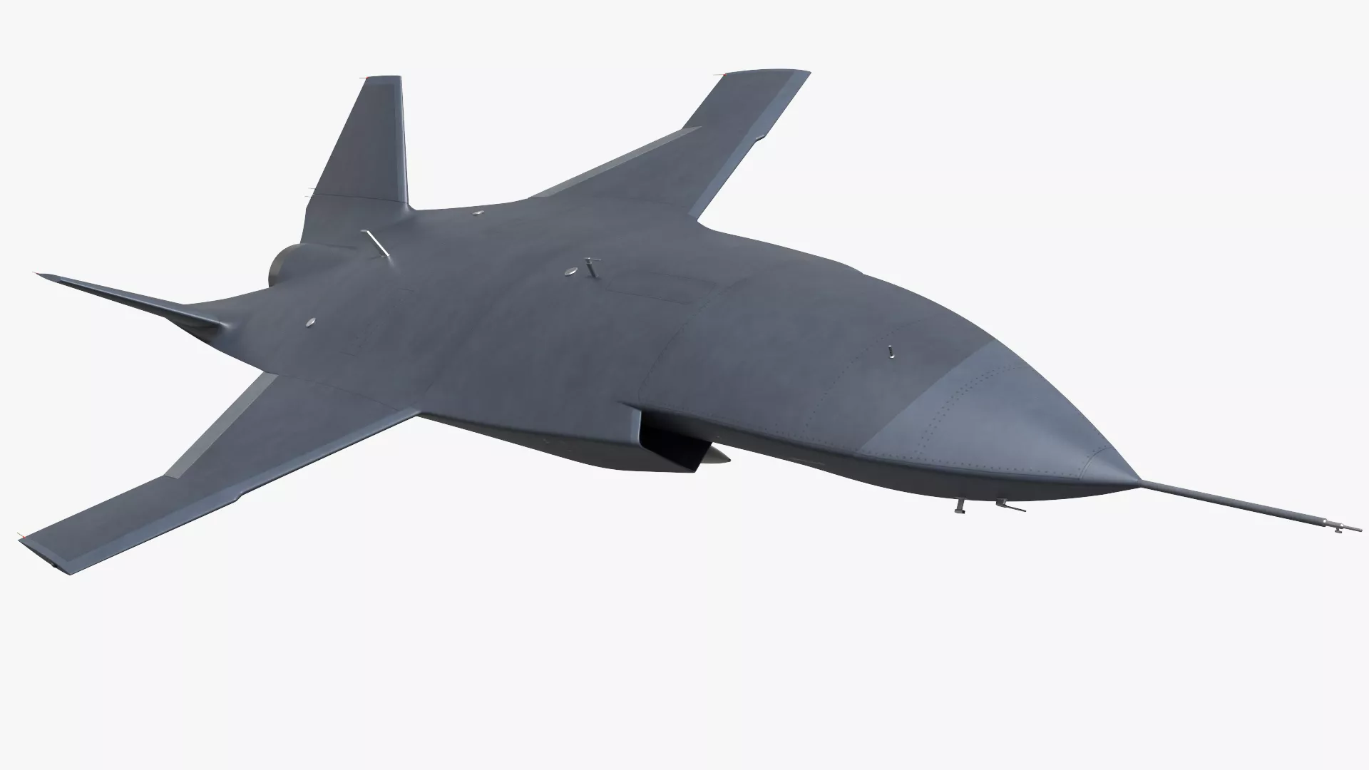 Boeing Stealth Combat UAV with Missile Rigged 3D model