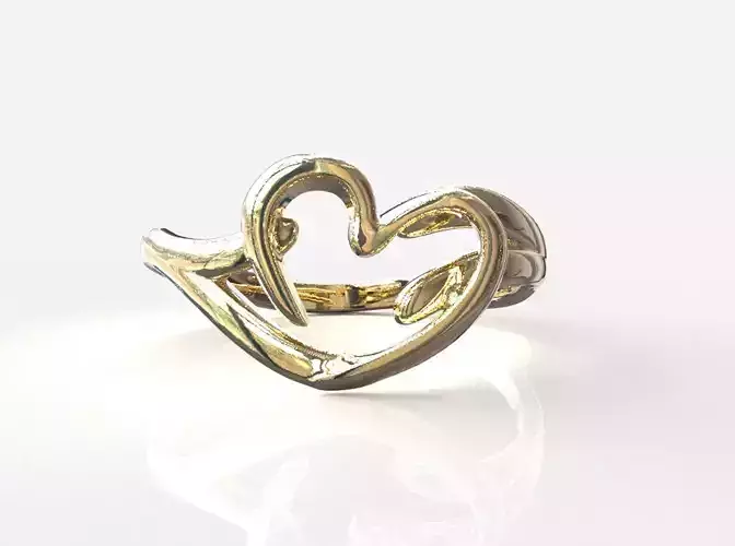 3d printable ring Heart