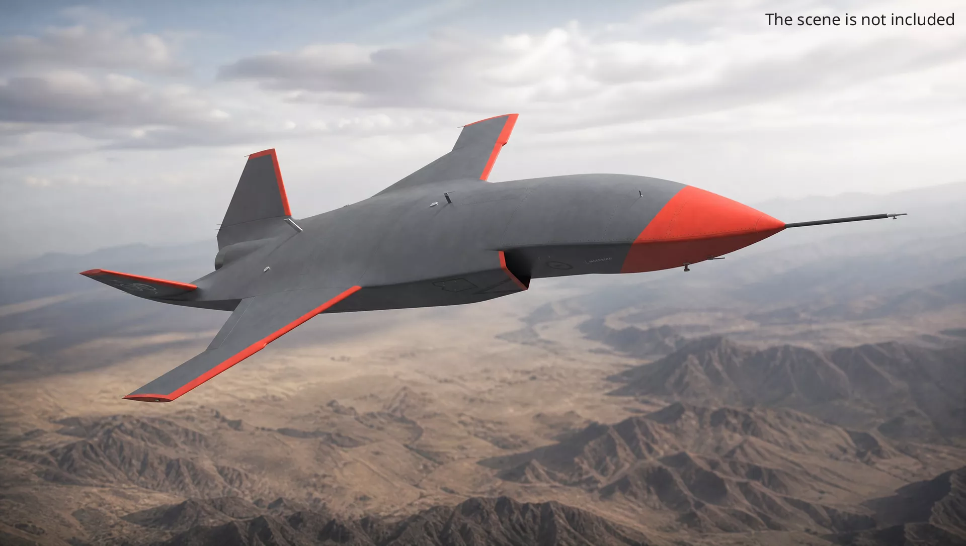 Boeing MQ-28 Ghost Bat Gray Rigged 3D model