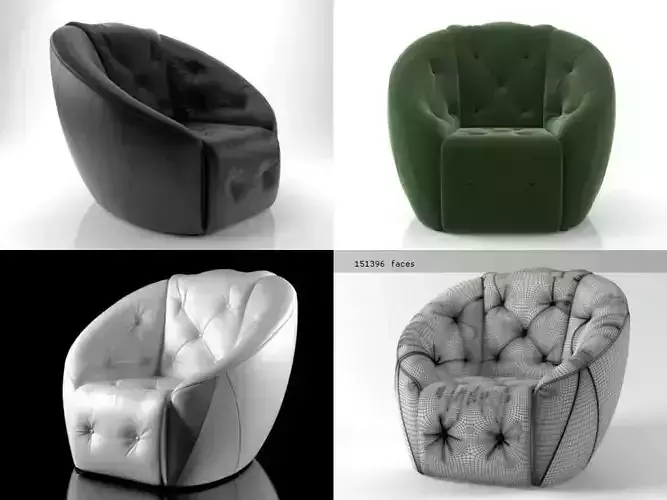 Avec Plaisir tacked armchair