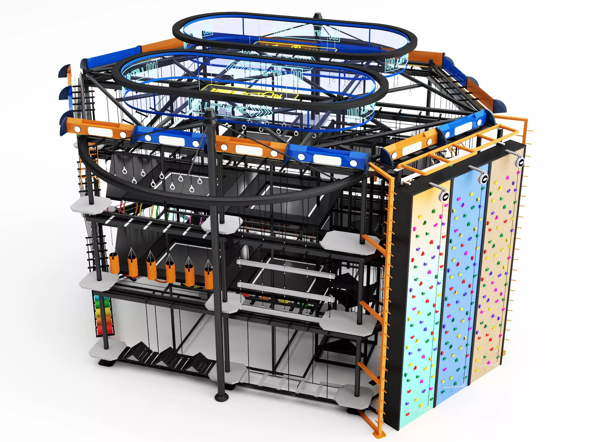Indoor Adventure Playground Complex 3D model
